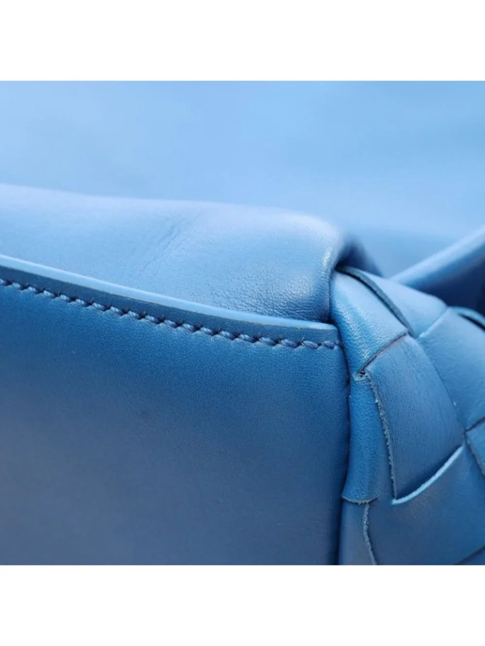 Bottega Veneta Backpack Intrecciato Blue Leather